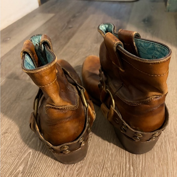 Coral Brown Leather Ankle Boots - Picture 4 of 7